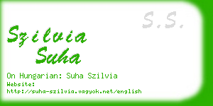 szilvia suha business card
